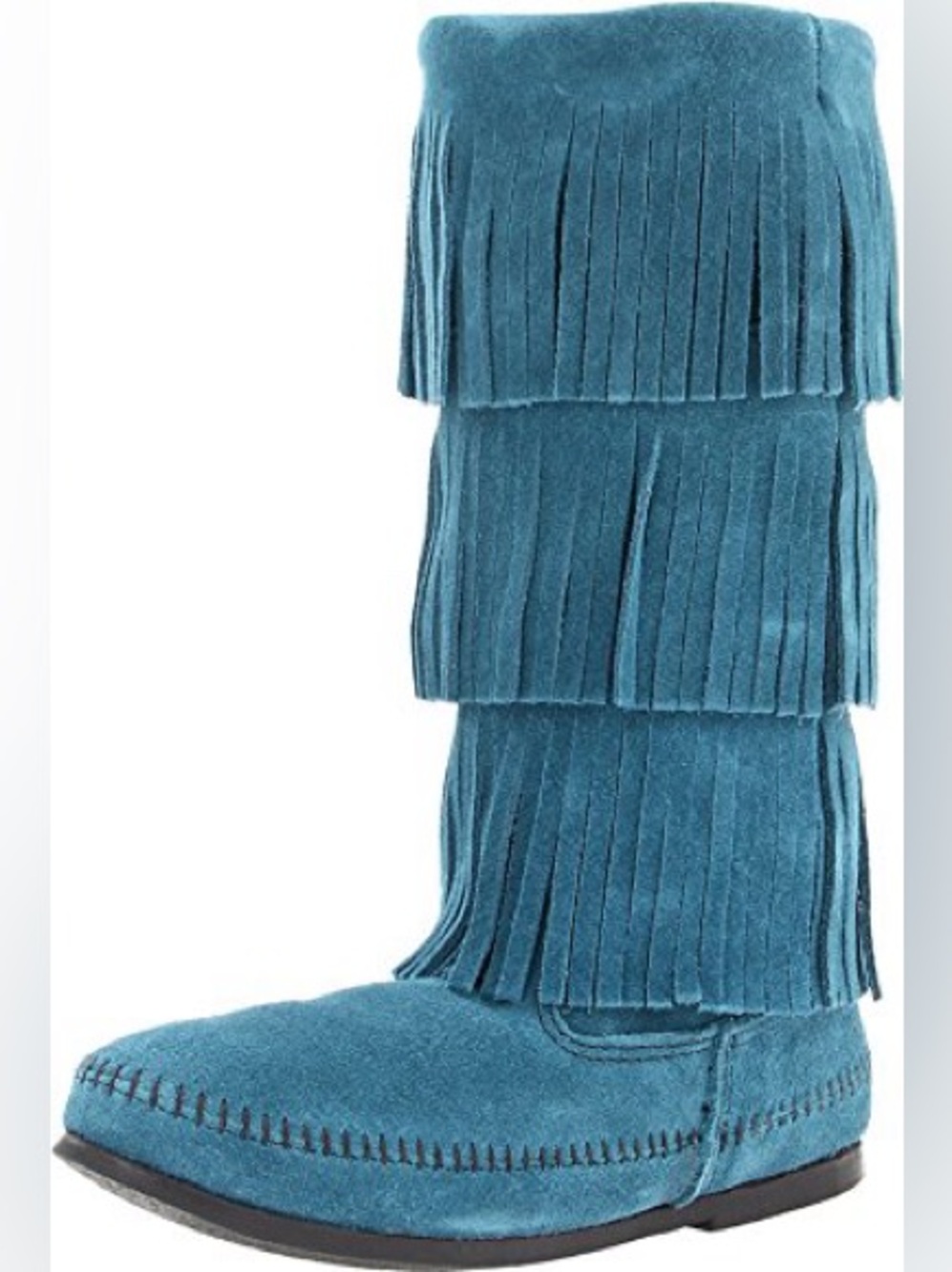 Peacock blue Minnetonka fringe boots 💙